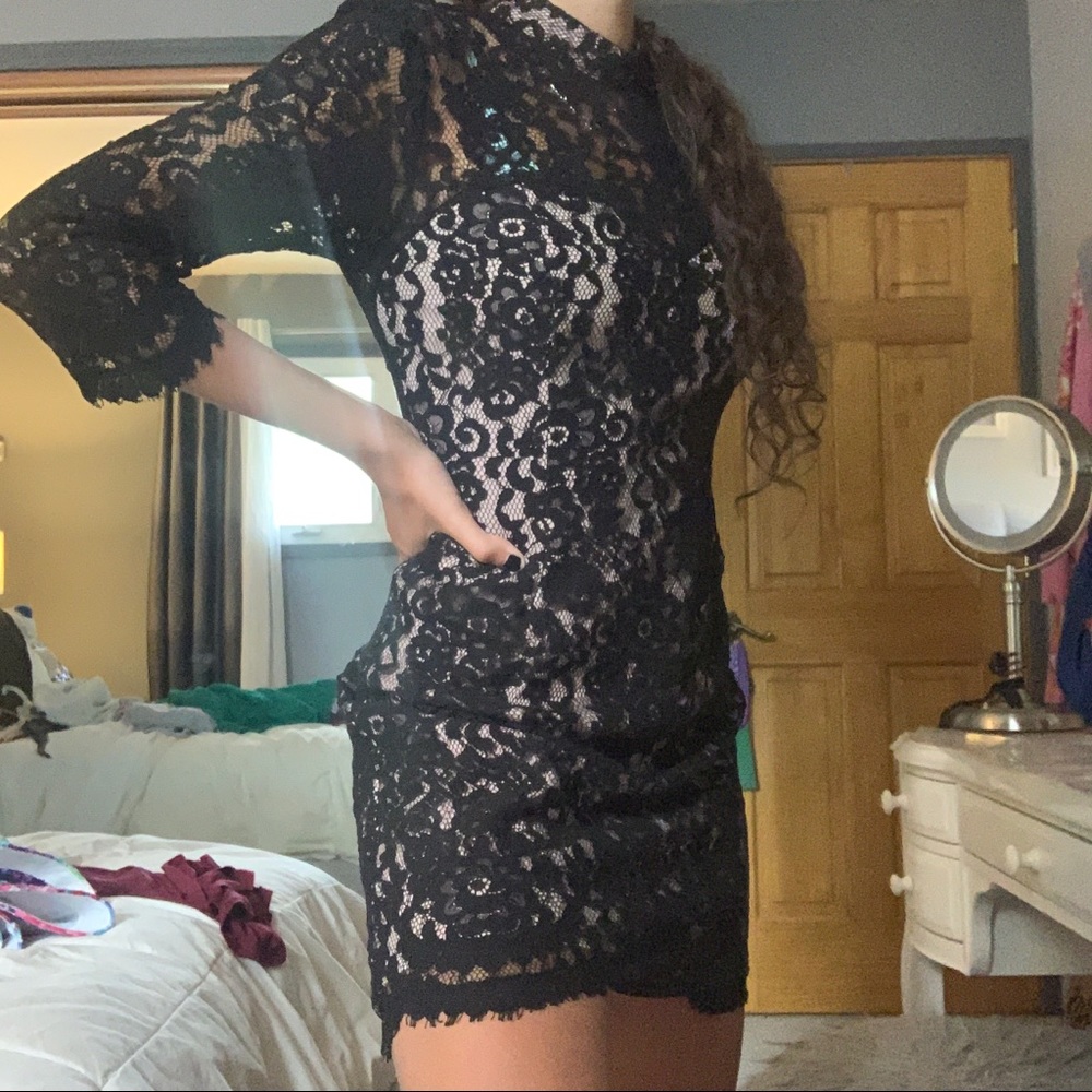 Black lace dress